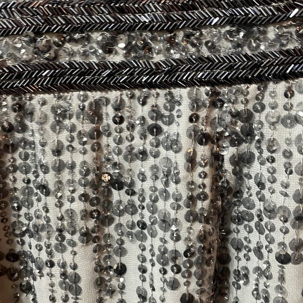 Mac Duggal Sequin Cocktail Dress Metallic Gray Size 4 10508‎ New - Picture 5 of 8